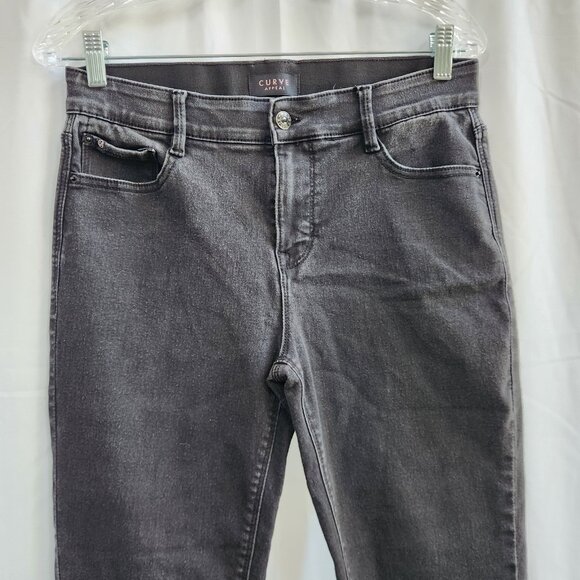 Curve Appeal High Rise Jeans Black Denim Stretch Womens Size 8/29 EUC - Picture 5 of 10
